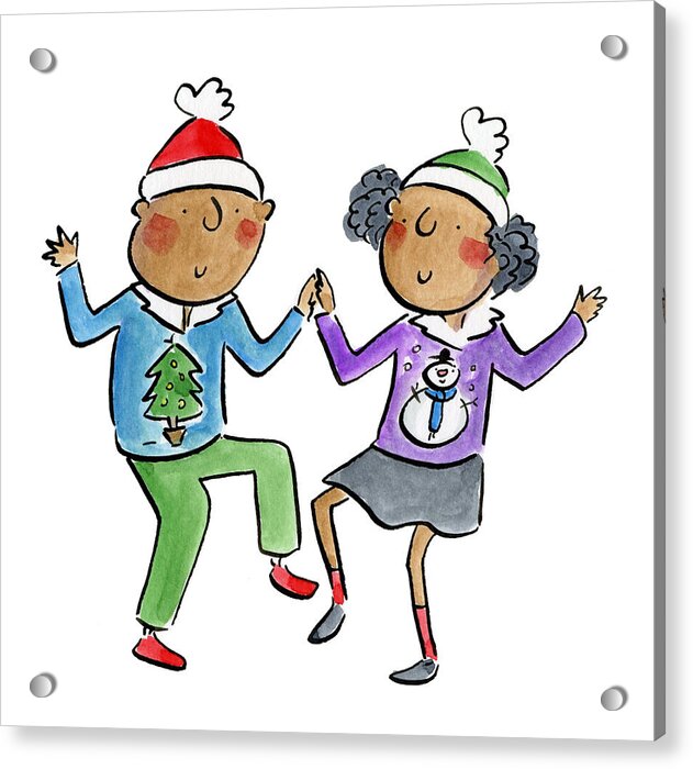 Christmas dancing - Acrylic Print