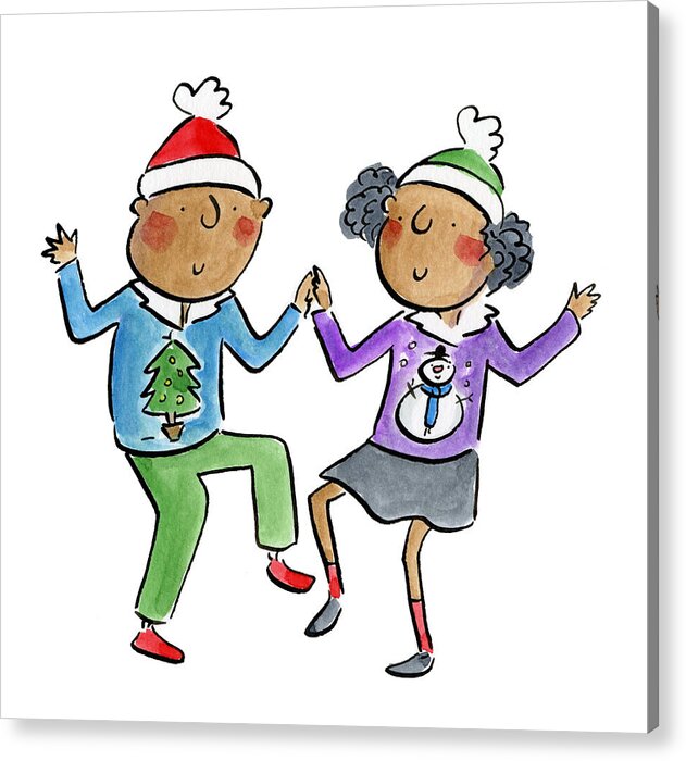 Christmas dancing - Acrylic Print