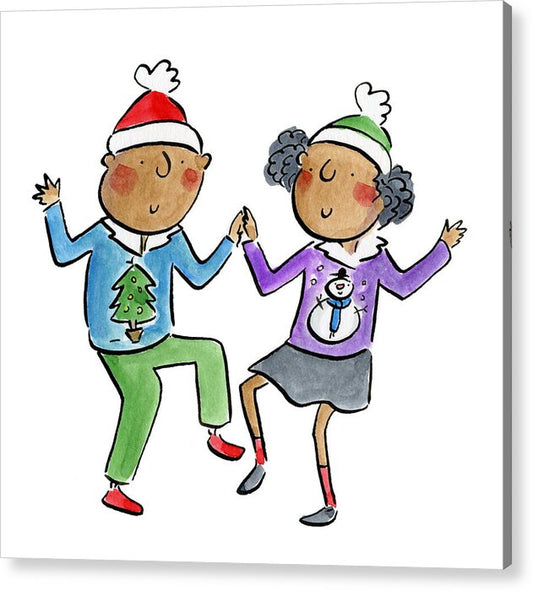 Christmas dancing - Acrylic Print