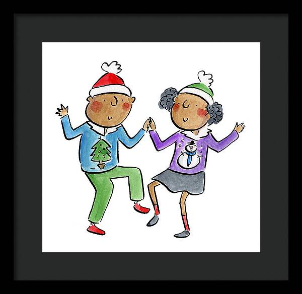 Christmas dancing - Framed Print