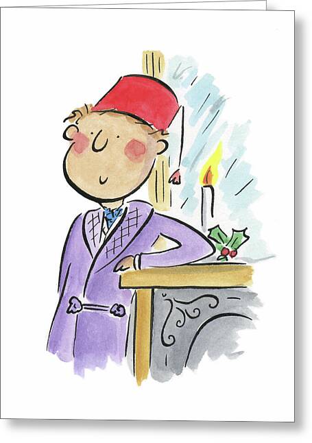 Christmas Fireplace - Greeting Card