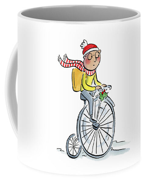Christmas Penny Farthing - Mug