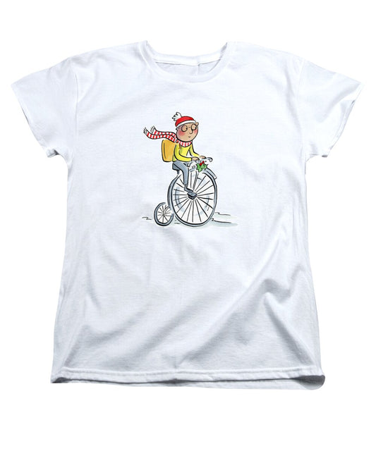 Christmas Penny Farthing - Women's T-Shirt (Standard Fit)