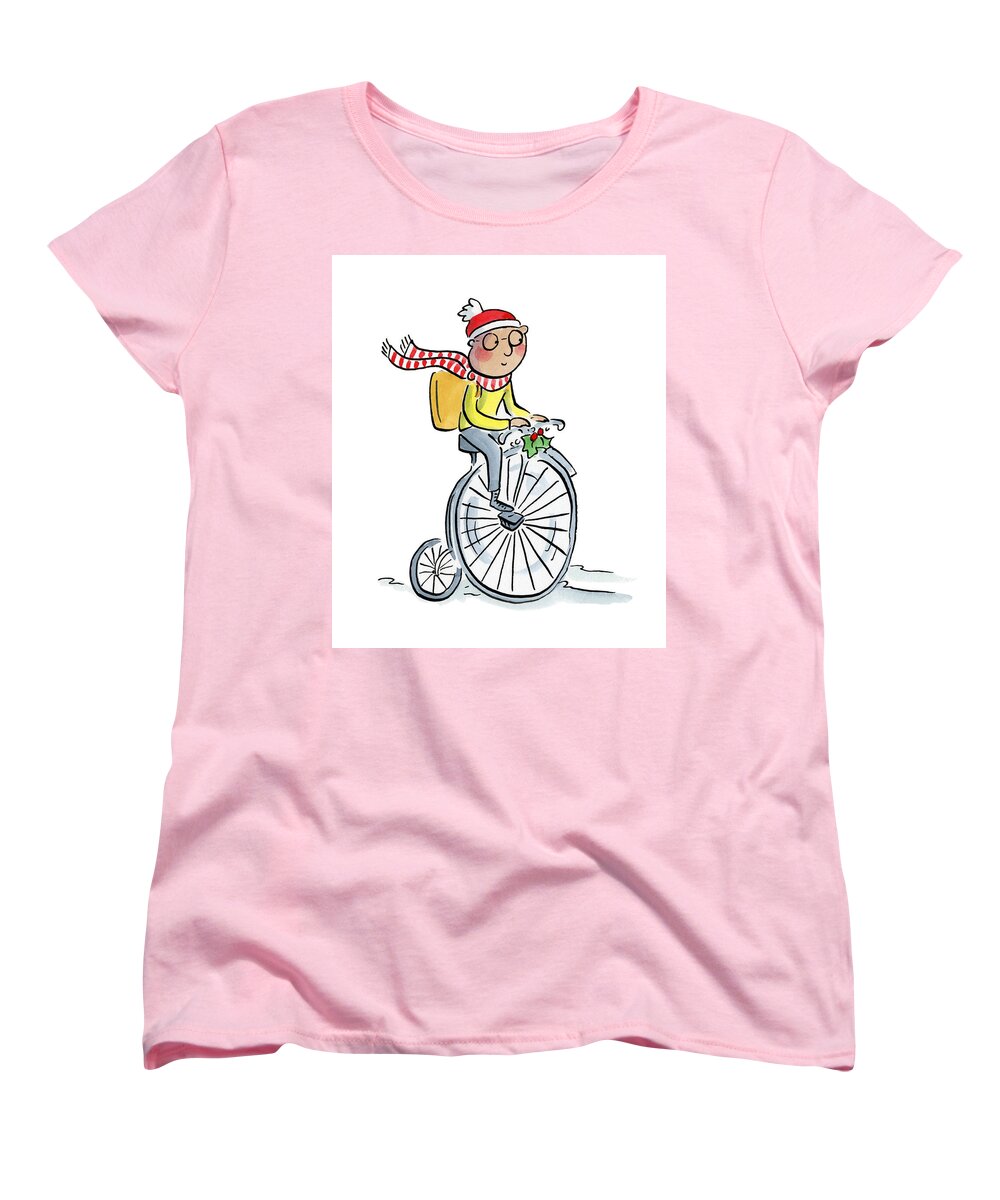 Christmas Penny Farthing - Women's T-Shirt (Standard Fit)