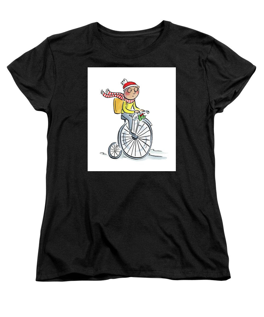 Christmas Penny Farthing - Women's T-Shirt (Standard Fit)