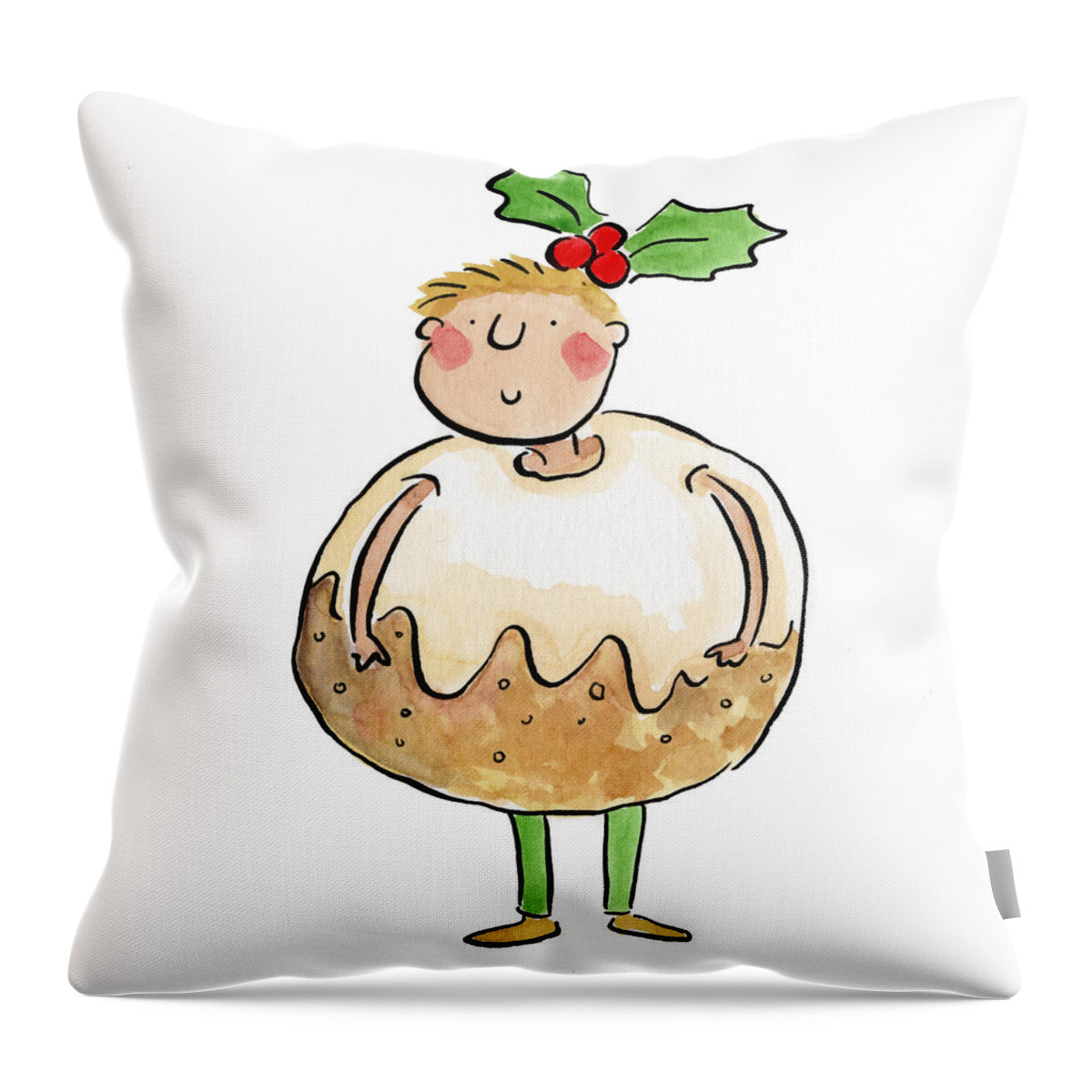 Christmas Pudding - Throw Pillow