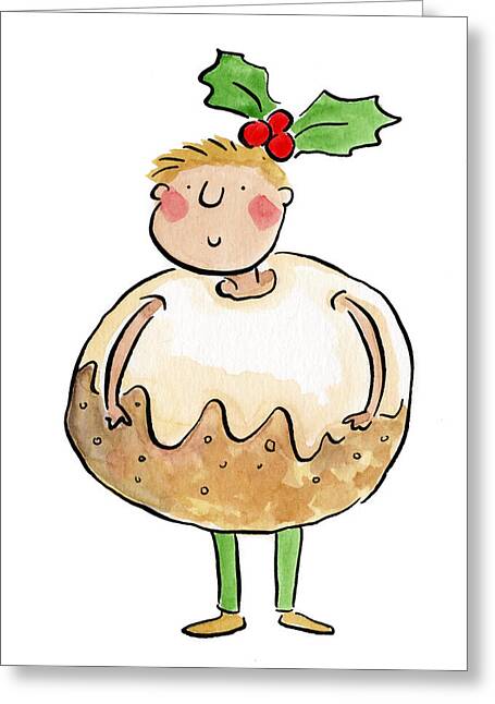 Christmas Pudding - Greeting Card