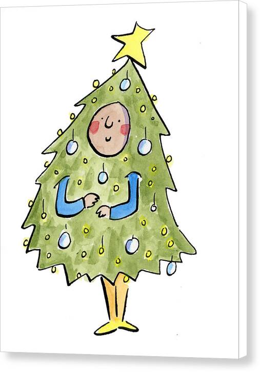 Christmas Tree Outfit - Canvas Print