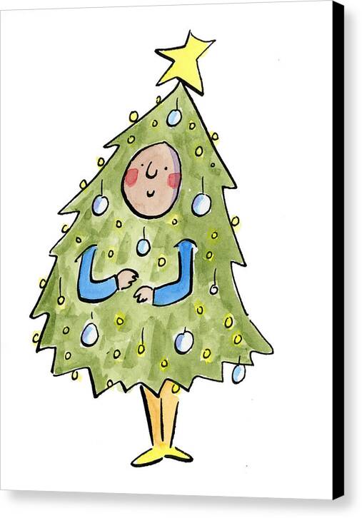 Christmas Tree Outfit - Canvas Print