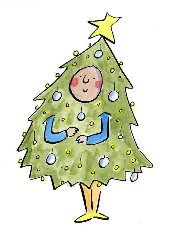 Christmas Tree Outfit - Art Print