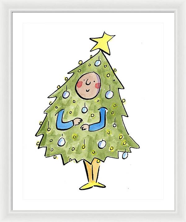 Christmas Tree Outfit - Framed Print