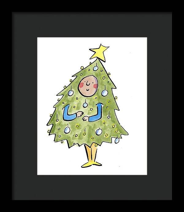 Christmas Tree Outfit - Framed Print