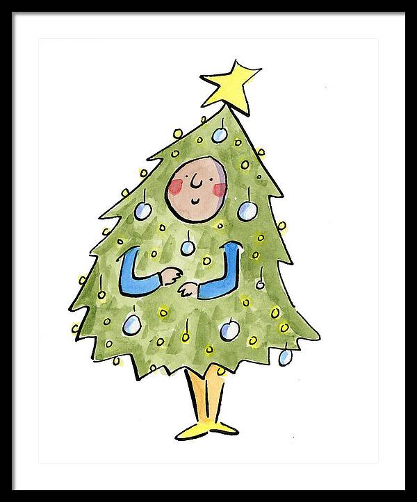 Christmas Tree Outfit - Framed Print