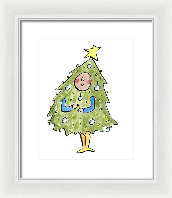 Christmas Tree Outfit - Framed Print