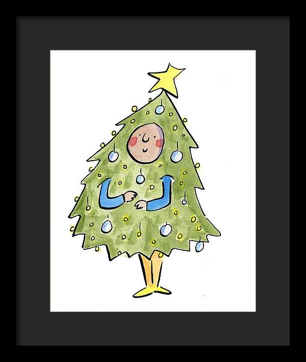 Christmas Tree Outfit - Framed Print