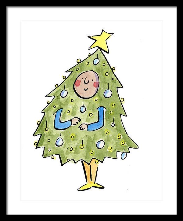 Christmas Tree Outfit - Framed Print