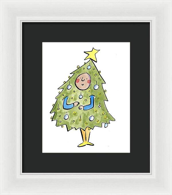 Christmas Tree Outfit - Framed Print