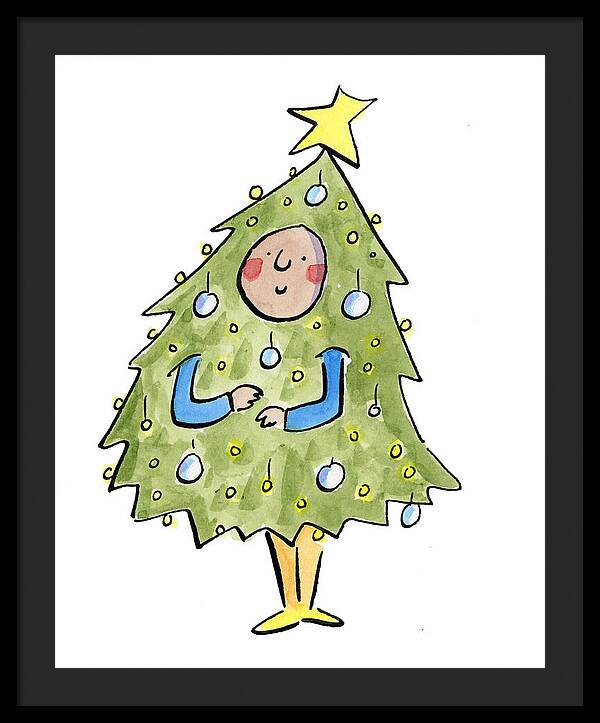 Christmas Tree Outfit - Framed Print