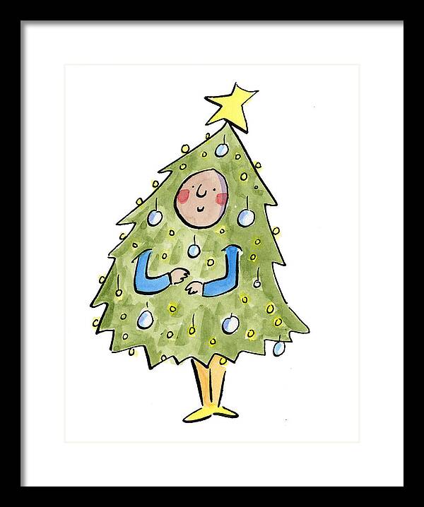 Christmas Tree Outfit - Framed Print