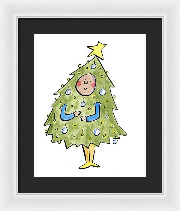 Christmas Tree Outfit - Framed Print