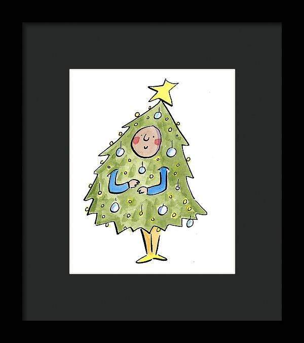 Christmas Tree Outfit - Framed Print