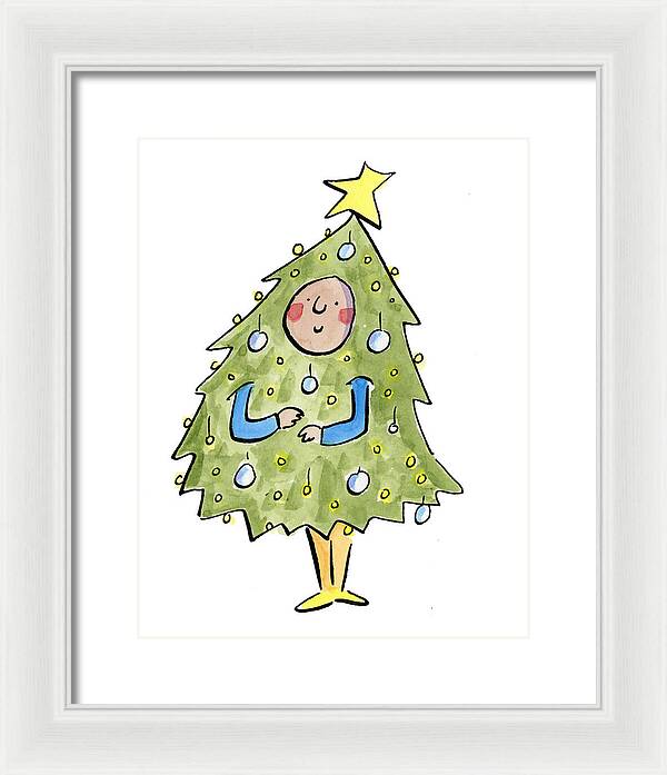 Christmas Tree Outfit - Framed Print
