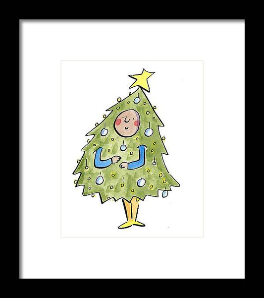 Christmas Tree Outfit - Framed Print