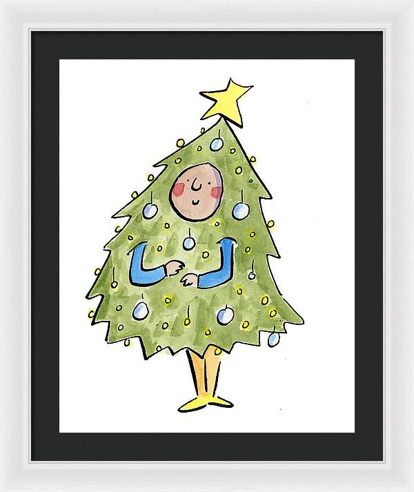Christmas Tree Outfit - Framed Print