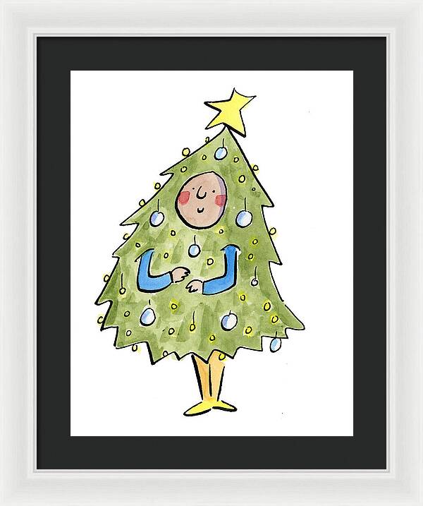 Christmas Tree Outfit - Framed Print