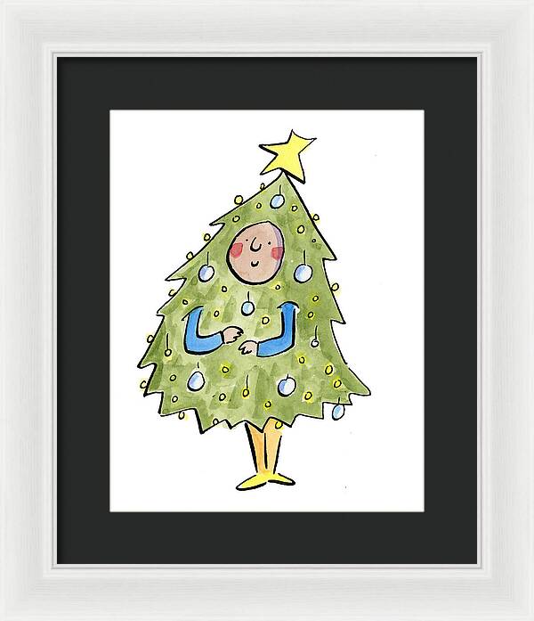 Christmas Tree Outfit - Framed Print