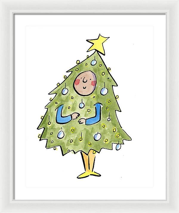 Christmas Tree Outfit - Framed Print