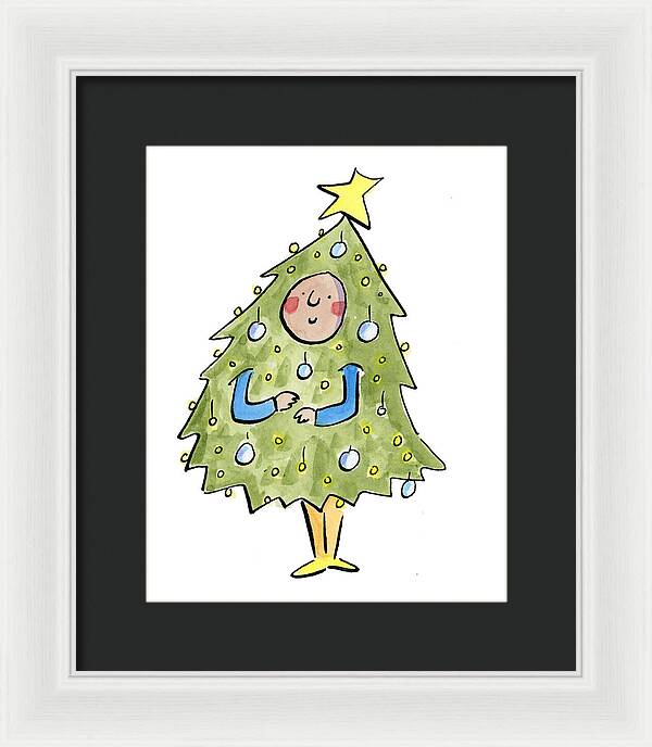 Christmas Tree Outfit - Framed Print