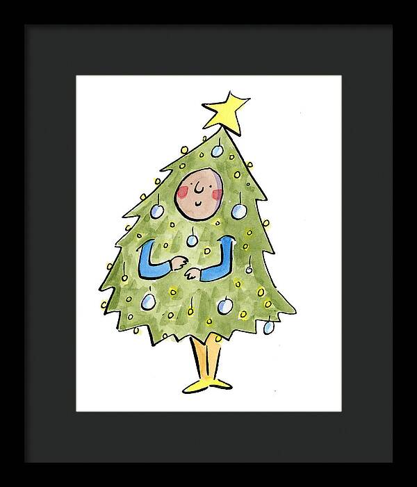 Christmas Tree Outfit - Framed Print