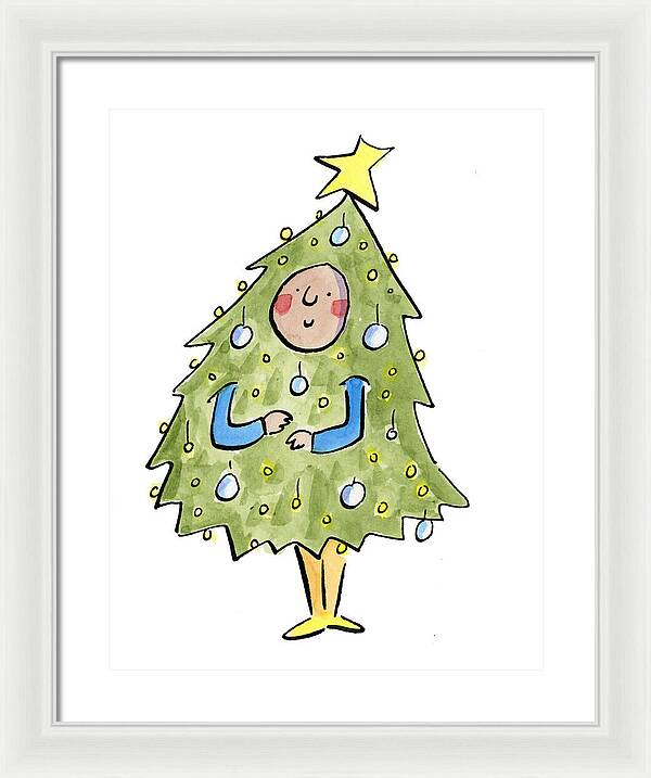 Christmas Tree Outfit - Framed Print