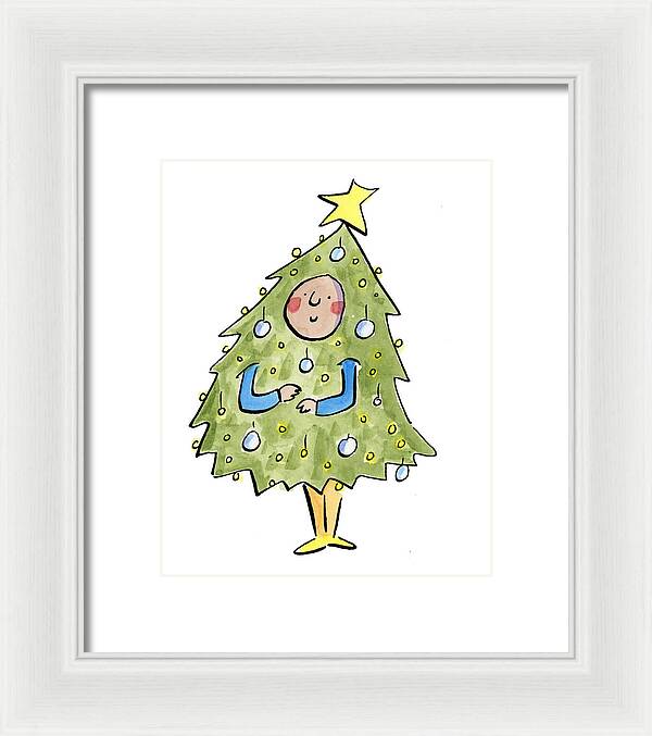 Christmas Tree Outfit - Framed Print