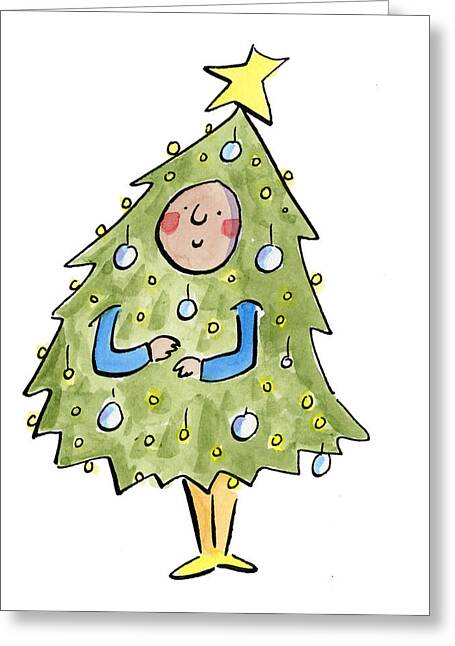 Christmas Tree Outfit - Greeting Card