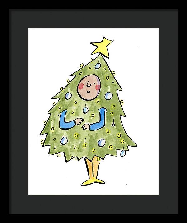 Christmas Tree Outfit - Framed Print
