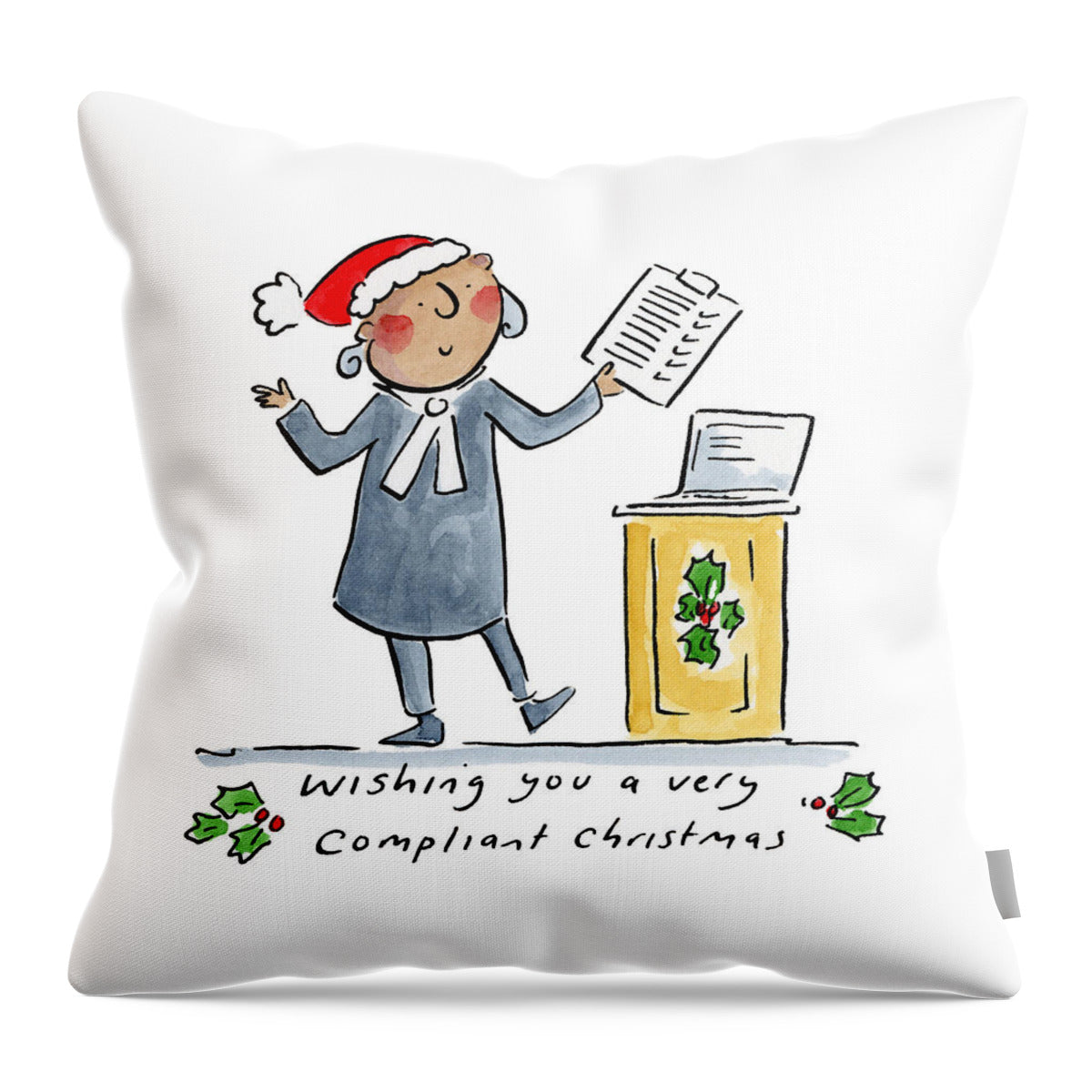 Compliant Christmas - Throw Pillow