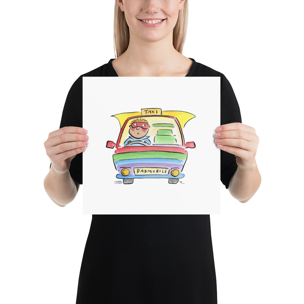 Dadmobile Illustration by Rosie Brooks Poster