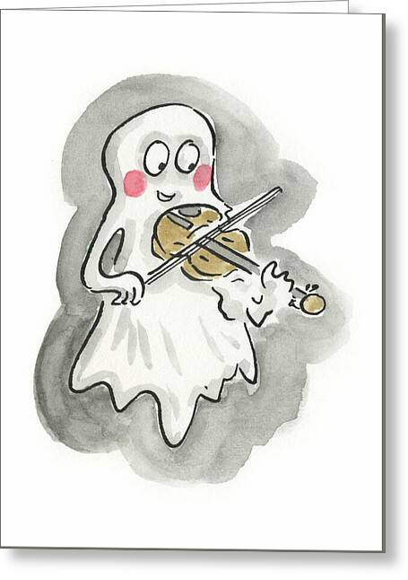 Ghost Violin - Greeting Card