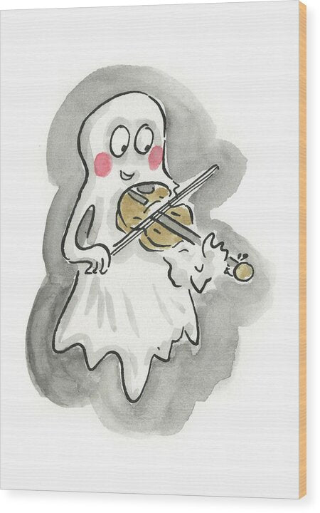 Ghost Violin - Wood Print