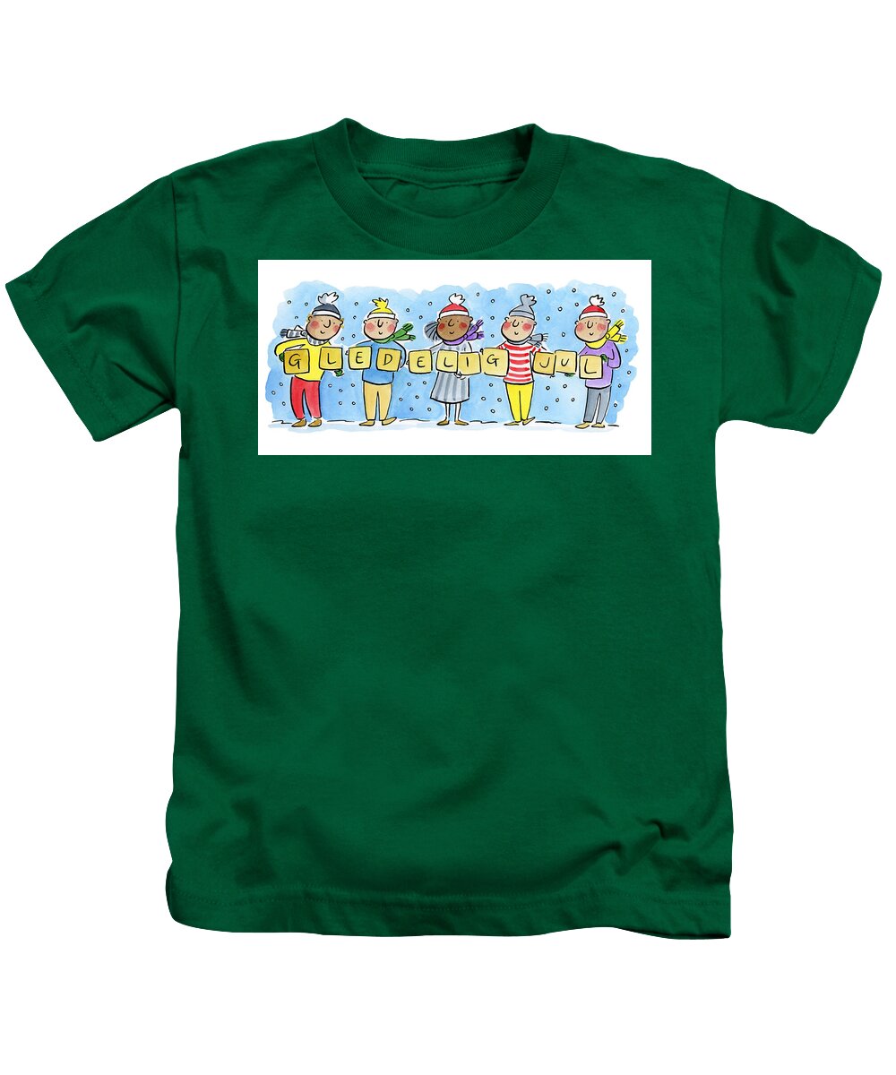Gledelig Jul - Kids T-Shirt