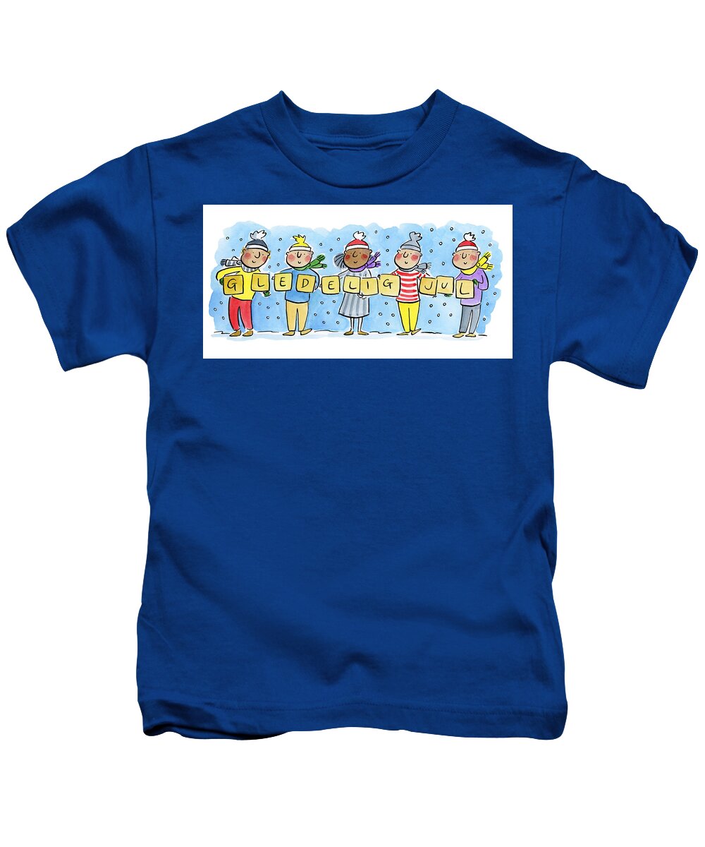 Gledelig Jul - Kids T-Shirt