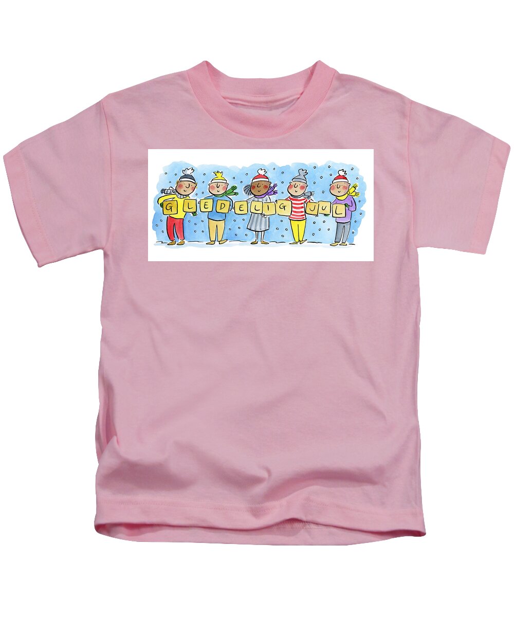 Gledelig Jul - Kids T-Shirt