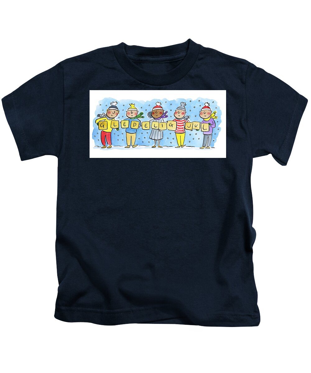 Gledelig Jul - Kids T-Shirt