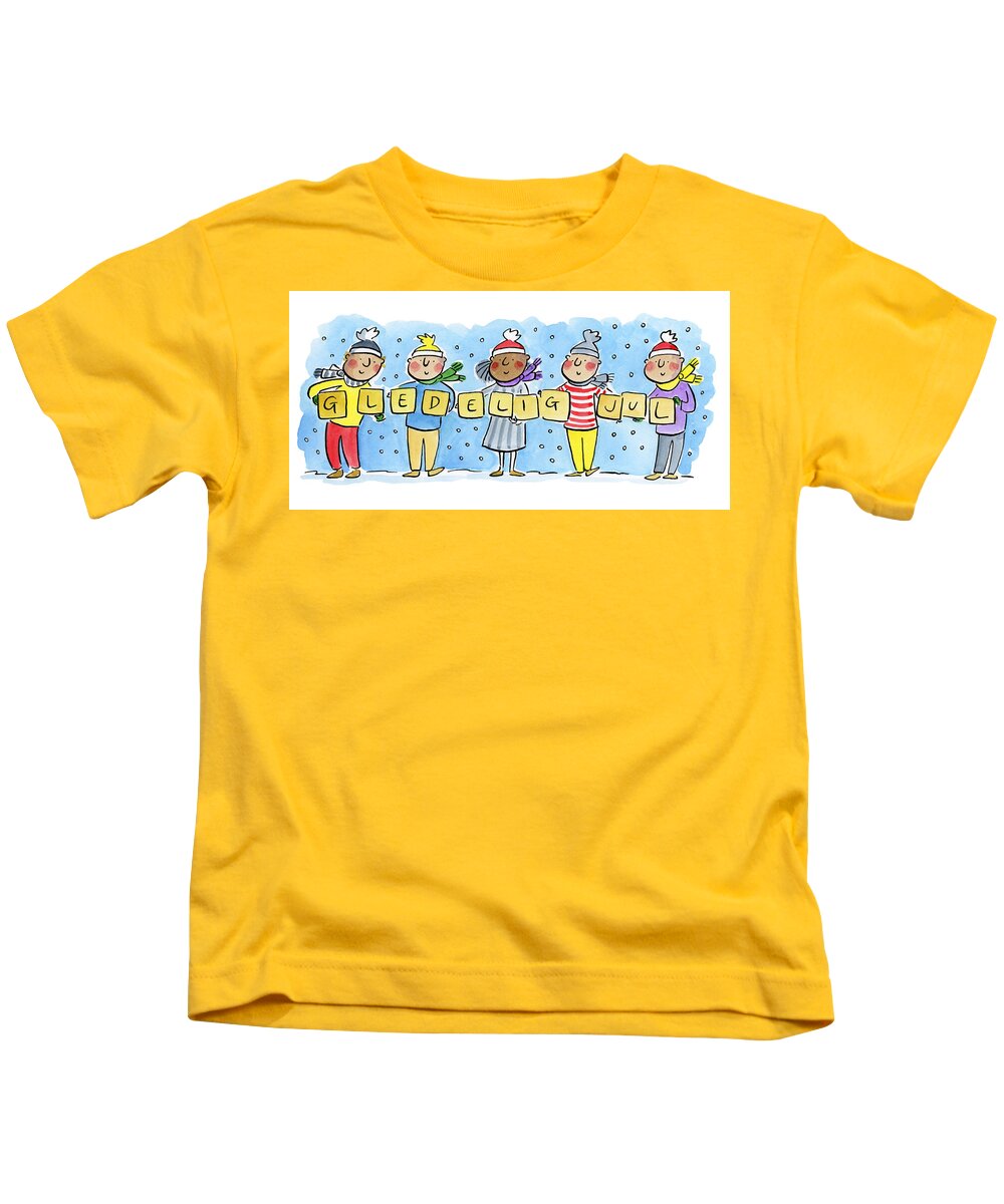 Gledelig Jul - Kids T-Shirt