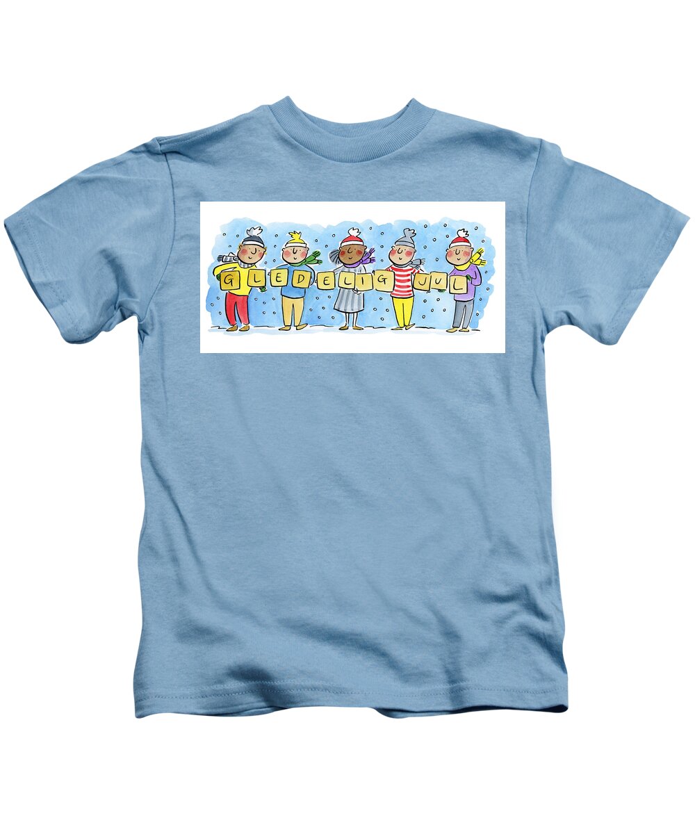Gledelig Jul - Kids T-Shirt