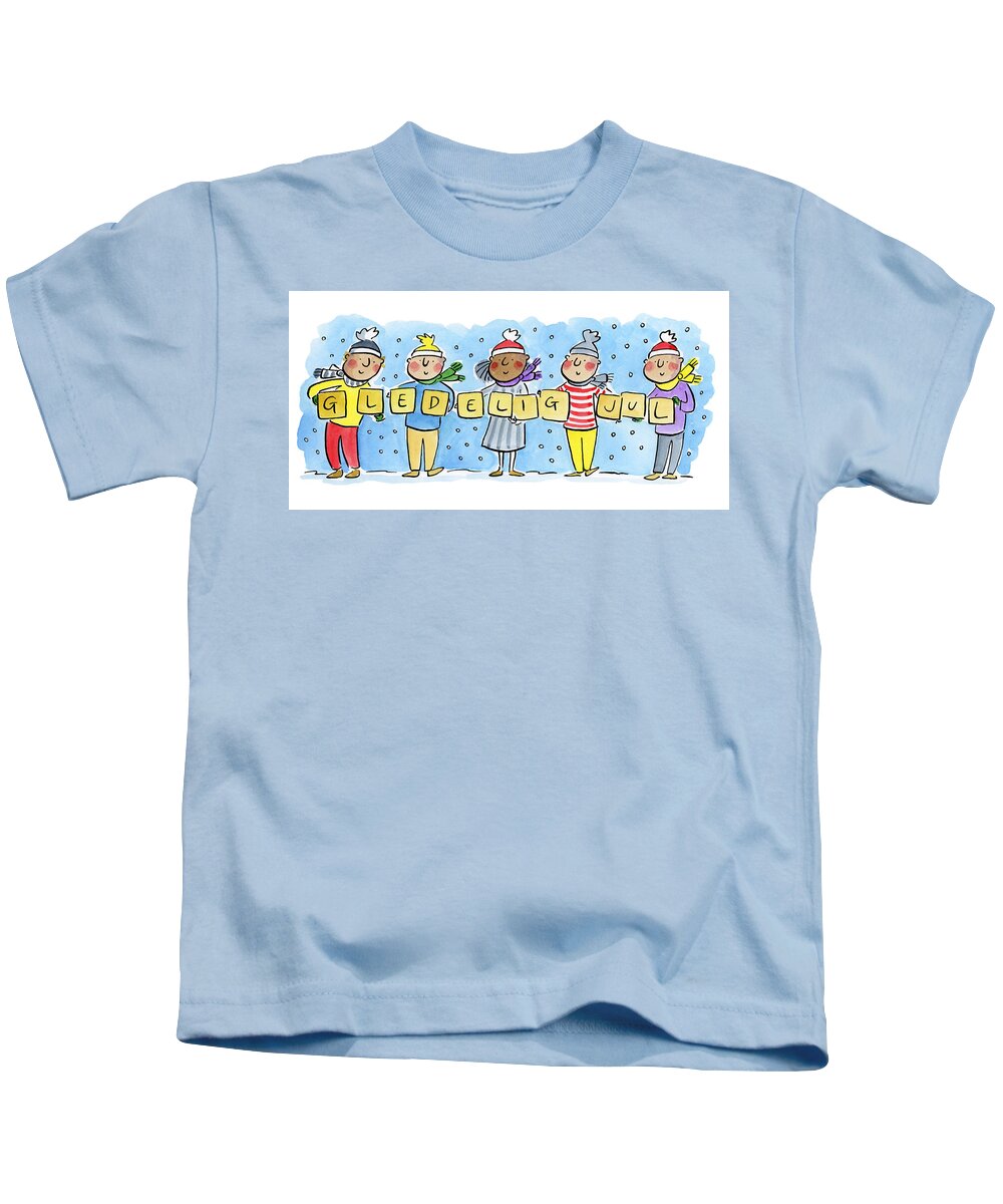 Gledelig Jul - Kids T-Shirt