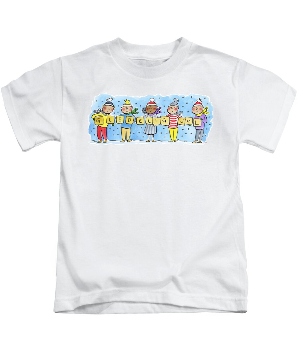 Gledelig Jul - Kids T-Shirt
