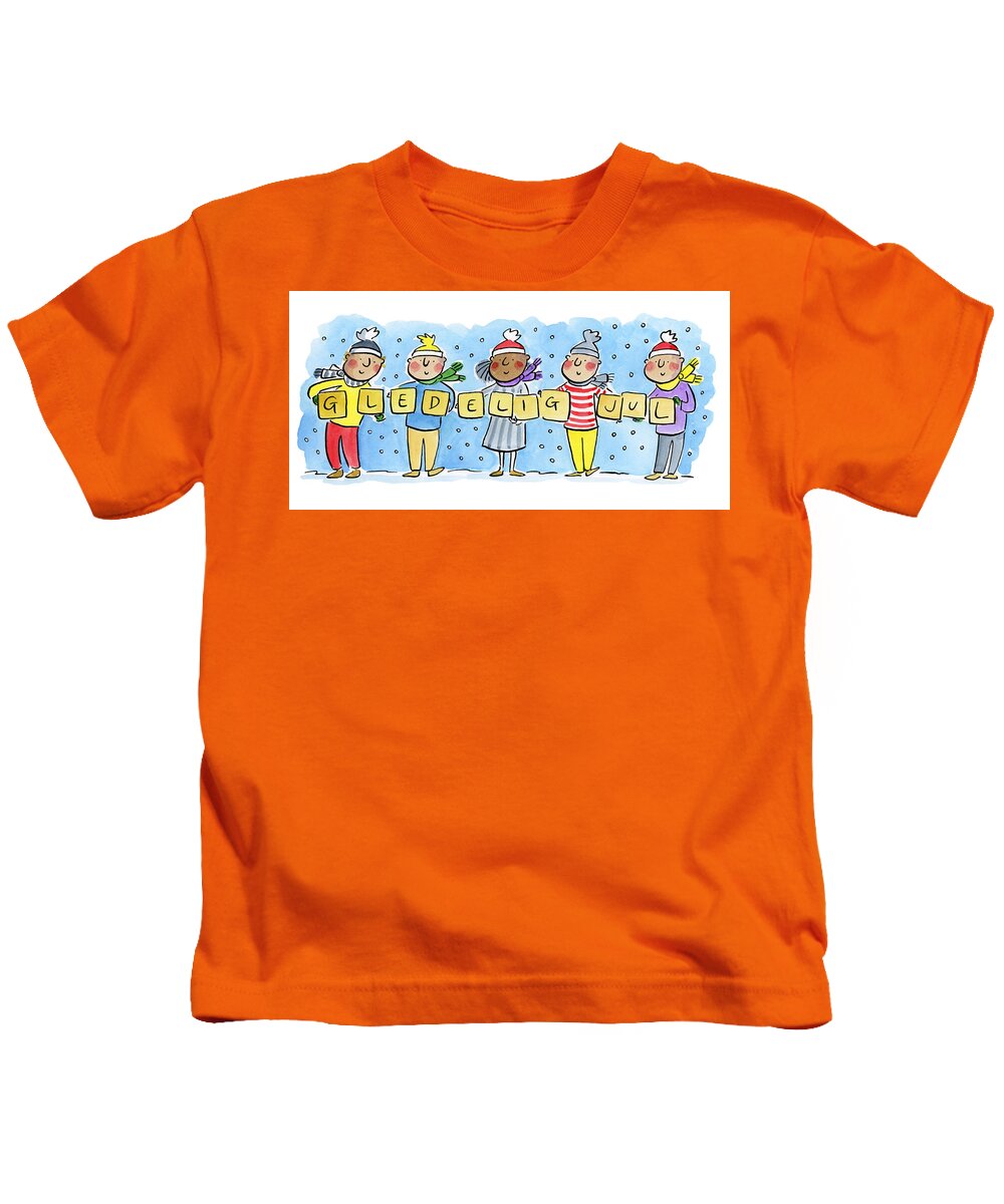 Gledelig Jul - Kids T-Shirt